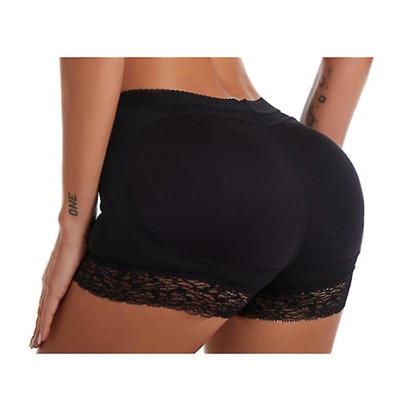 Nya Vadderade Butt Lifter Trosor Hip Enhancer Shapewear Body Shaper Magkontroll Trosor Underkläder BLACK L