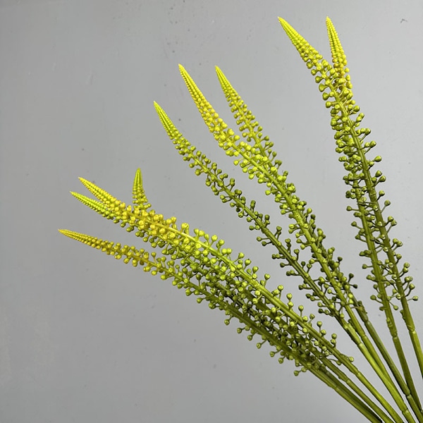 Keinotekoiset salvianvihreät muovikasvit, pitkät varret sisätilojen sisustukseen Horsetail grass yellow green