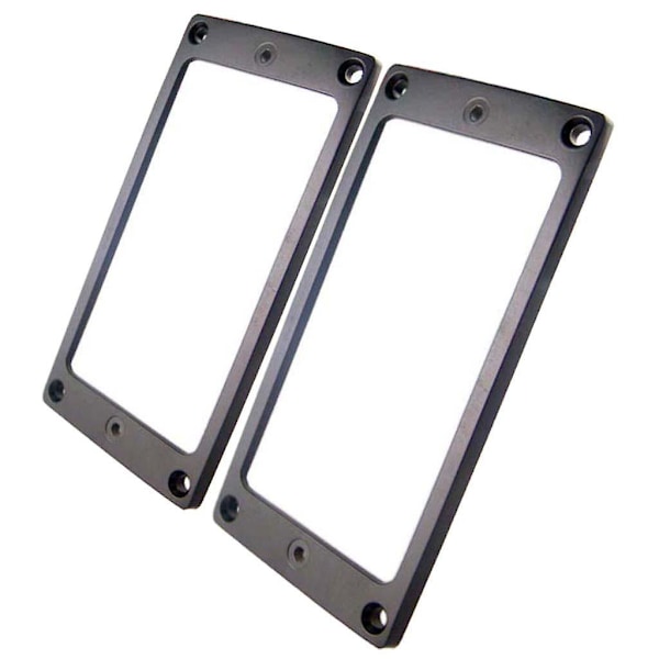 Gitarr Humbucker Pickup Monteringsring Set Platt Botten för Gitarrdelar Svart