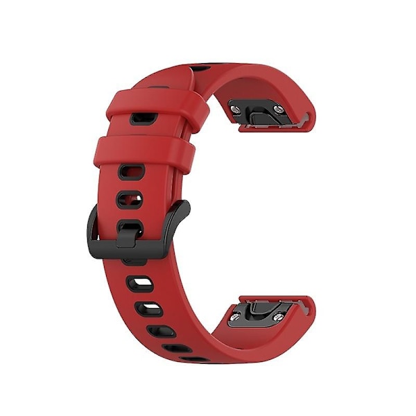 Rød Sort Rød Sort Silikone Urrem kompatibel med Garmin Approach S62
