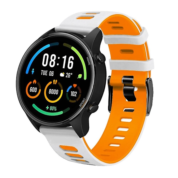 Sort Rød Sort Rød 22mm Silikonerem kompatibel med Huawei Watch Gt2 Pro