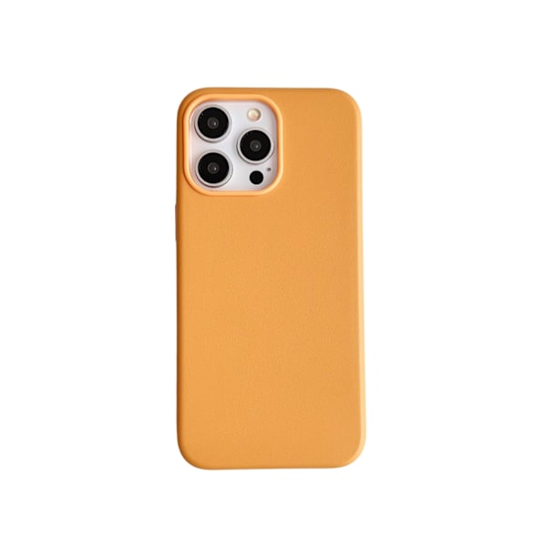 Fodral för iPhone 15 Gul Officiell webbplats Magnetisk laddning läder