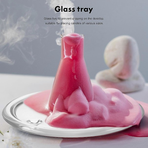 2 st Glas Bröllopsbricka - Transparent Rund Tallrik