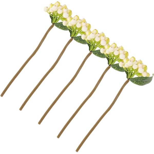 5 st Hög Simulering Bärstjälk Dekoration Blomsterarrangemang Bärprydnad Högtidsfest Dekor