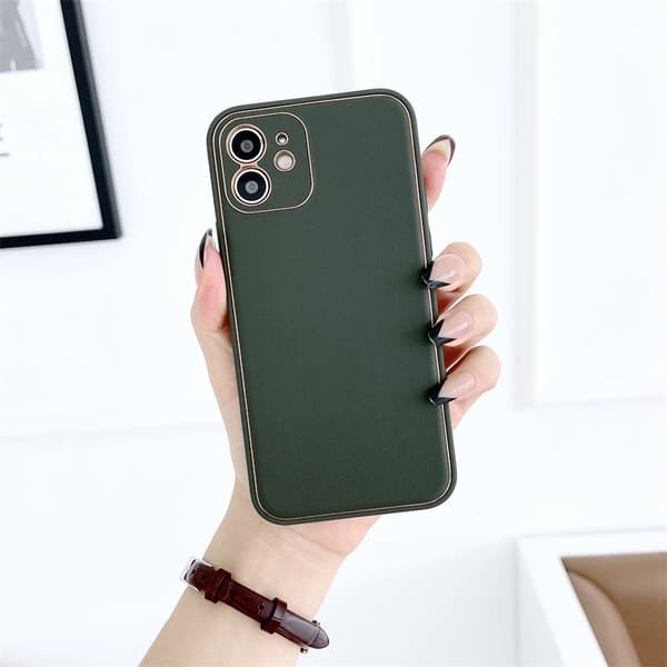 Fodral för iPhone 16Pro Sommar Populus euphratica lädertextur elektroplätering Full-Body Lyx