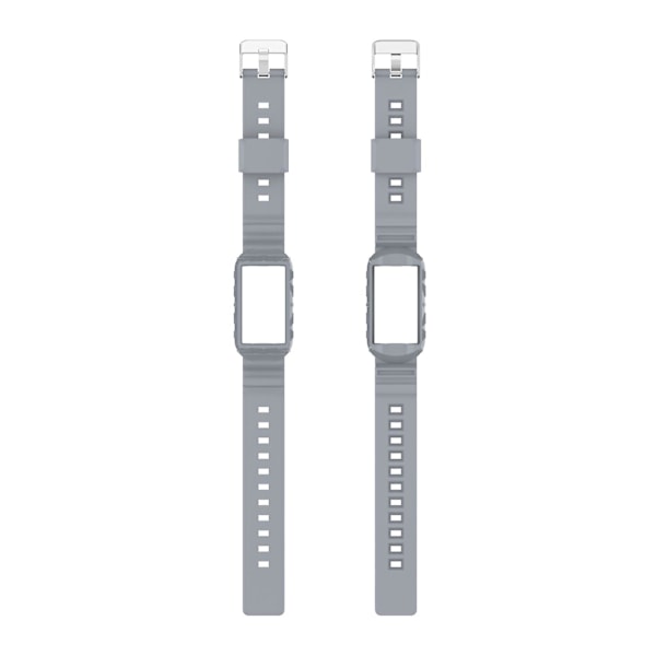 Grå Grå Silikon One Body Armor Klockarmband kompatibelt med Fitbit Charge 4 kompatibelt med Fitbit Charge 4
