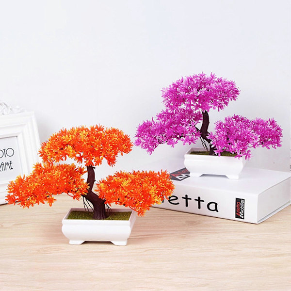 Kunstig Plante Realistisk Udseende Fint Håndværk Vandtæt Bord Kunstige Potteblomster Ornament til Kontor