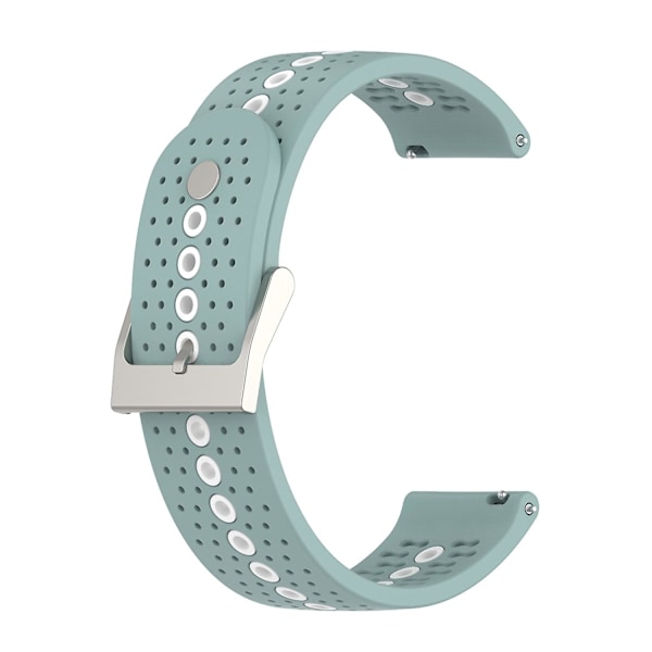 Rock Cyan Vit Rock Cyan Vit 20mm Färgglatt Hål Silikonarmband