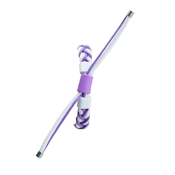Valkoinen Violetti Valkoinen Violetti Punottu Johto Nylon Ranneke yhteensopiva Xiaomi Mi Band 6 / 5 kanssa