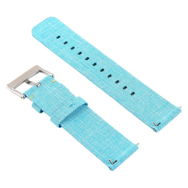 Sky Blue Sky Blue Anvas håndleddsrem kompatibel med Fitbit Versa / Versa 2