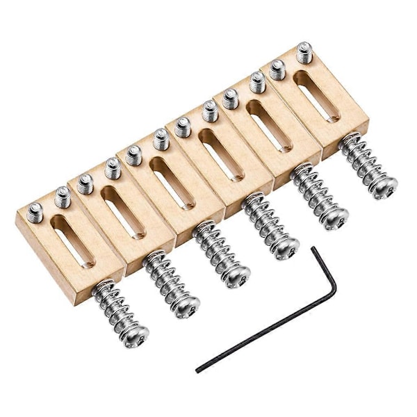 6 stk./pakke Gitarbro-saler i solid messing Messingsaler Erstatninger 10,5 mm Silver