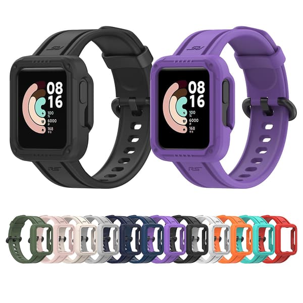 Sort Sort Silikone Urrem kompatibel med Xiaomi Mi Watch 2 Lite
