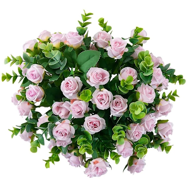 Kunstige Blomster Falsk Silke Rose Til Dekoration 33 Hoveder Blomstrende Faux Blomsterbuket Med Stilk Til DIY Vase Ho