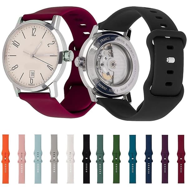 Midnattsblå Midnattsblå kompatibel med Huawei Watch Gt 2 42mm silikonrem