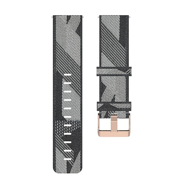 Grå Grårandig Vävd Nylon Armbandsrem kompatibel med Fitbit Versa 2, Fitbit Versa, Fitbit Versa Lite, Fitbit Blaze