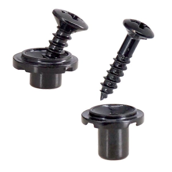 2x Gitarstrengholder med Skruer 7.8mm Elektriske Gitar Deler Svart