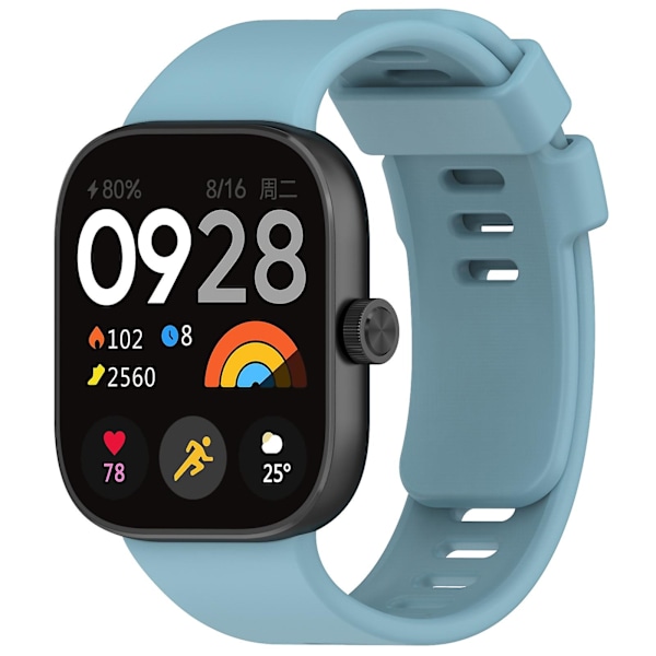 Lyseblå Lyseblå Ensfarvet Silikonerem kompatibel med Redmi Watch 4