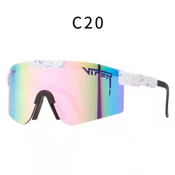 Cykelsolglasögon Färgglada solskydd galvanisering Real Film Polarized Solglasögon Sportglasögon C20