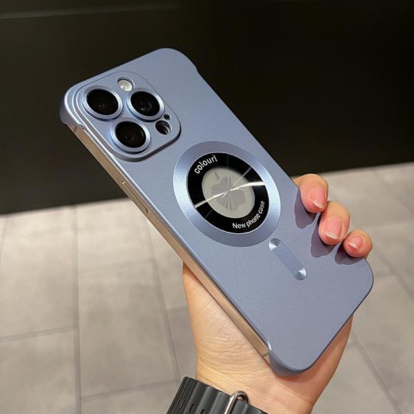 Etui til iPhone 16 Pro Max Magnetisk Linsedetalj Slank Profil Blå