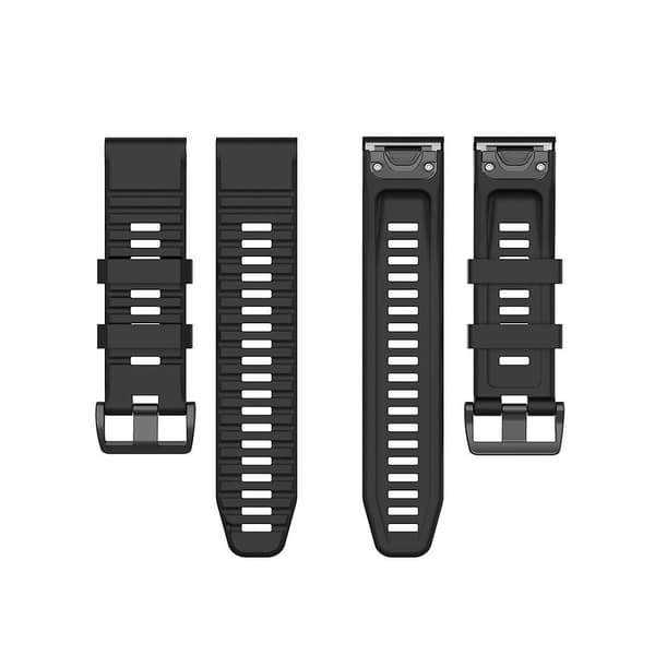 Sort Sort Smart Watch Quick Release Silikone Armbåndsrem Urrem kompatibel med Garmin Fenix 6 22mm