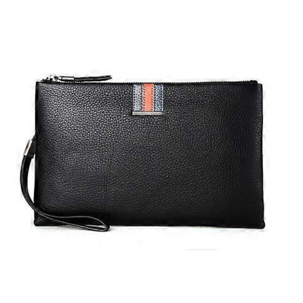 Herr Läder Casual Clutch Läder Smart Stöldskydd & Anti-Förlorad Myntväska