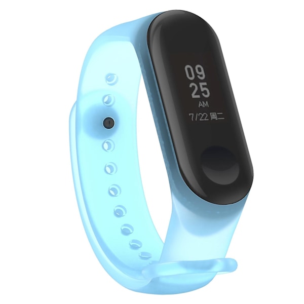Blått silikonarmband kompatibelt med Xiaomi Mi Band 3 & 4