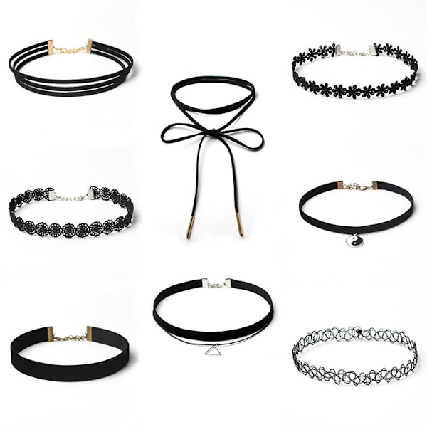 Dame falsk krage Avtakbar halv DIY Ornament Choker /Halskjede 248