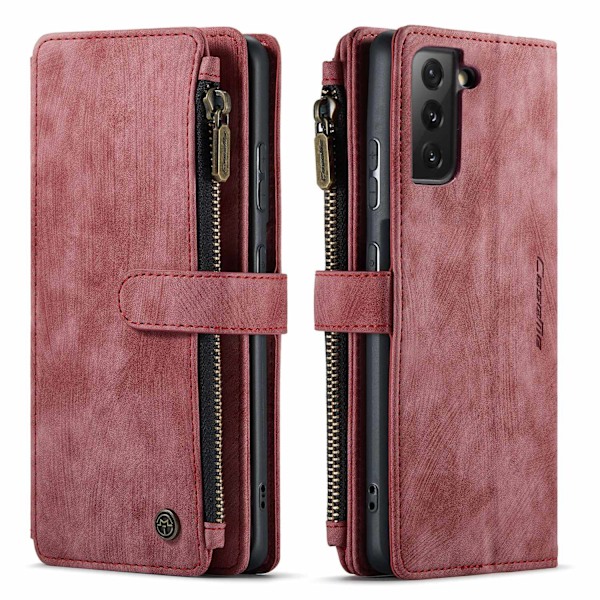 Etui til iPhone 13 Mini rød Flip Wallet med kortholder magnetisk