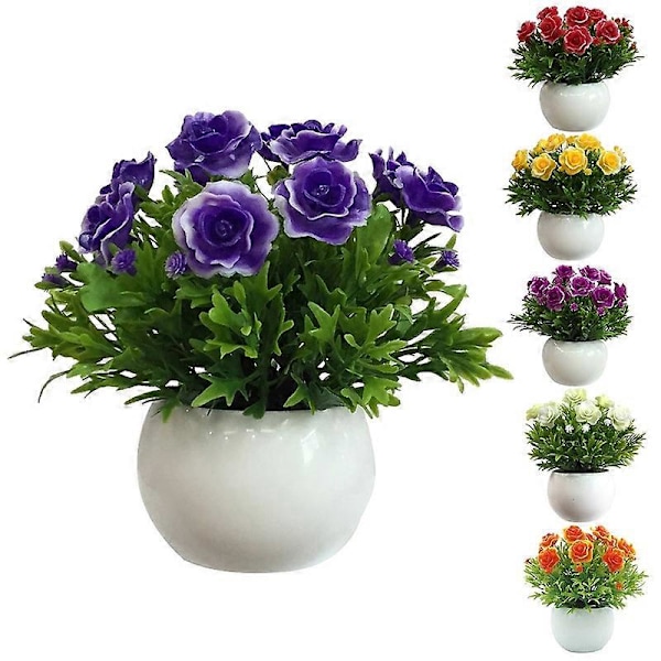 1 stk. Kunstig potteplante Bonsai DIY Scene Hage Bryllupsfest Kontor Dekor White
