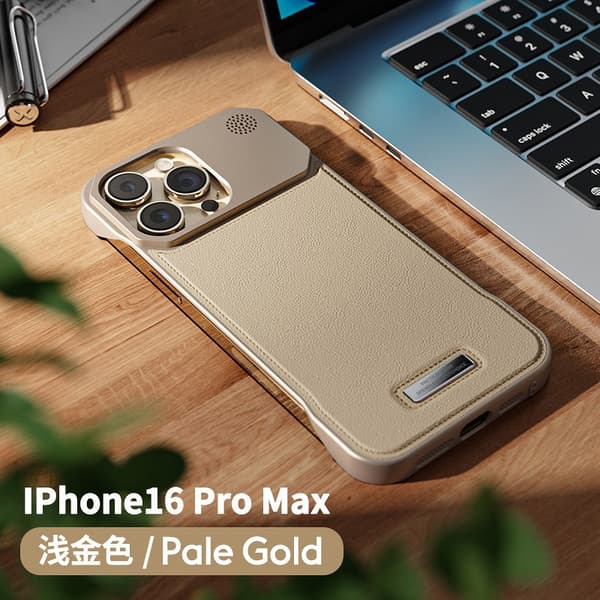 Etui til iPhone 14promax Lys gull [magnetisk + lær + aromaterapi] Rammeløs Magnetisk Aromaterapi Lær