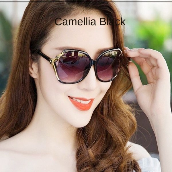Solglasögon Solglasögon Kvinnligt mode modehandlare Solglasögon Camellia fashion Black