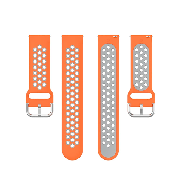 Orange Grå Orange Grå kompatibel med Huawei Watch 3 / 3 Pro Silikonarmband