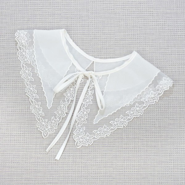 Dame falsk krage Avtakbar halv skulder Avtakbar Versat P04 White