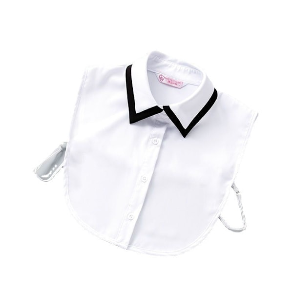 Dame falsk krage Avtakbar halv skjorte Menn Hvit Arbeidsklær O Bowknot style_Average size 75-145kg