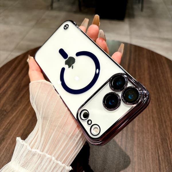 Etui til iPhone 14 Pro Galvaniseret Klar Magnetisk Slank Profil Klar Noz34602