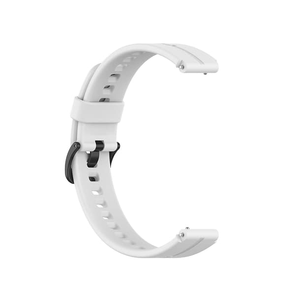 Hvid Hvid Solid Silikone Blød Rem kompatibel med Huawei Watch Fit Mini