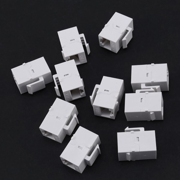 Ny Rj45-kontakt Keystone Jack Cat6 Rj45 förlängningskoppling (vit)