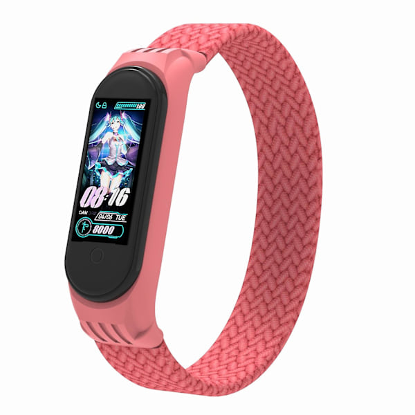 Rosa Rosa kompatibel med Xiaomi Mi Band 5 / 4 / 3 / Huami Armband, Storlek:s