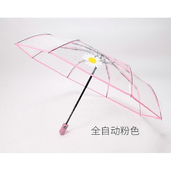 Transparent Automatisk Paraply Dame Paraply Foldbar Parasol Til Regn Og Sol Vindtæt Dame Regn Paraplyer Chocolate