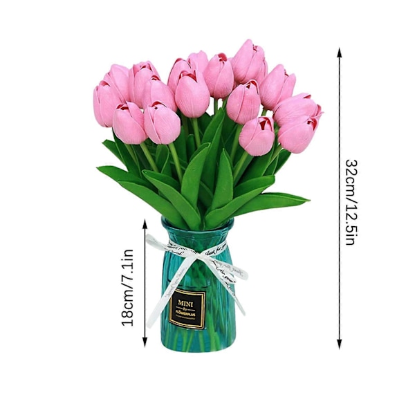(Inkluderar ej vas) 20 stycken tulpaner Pink