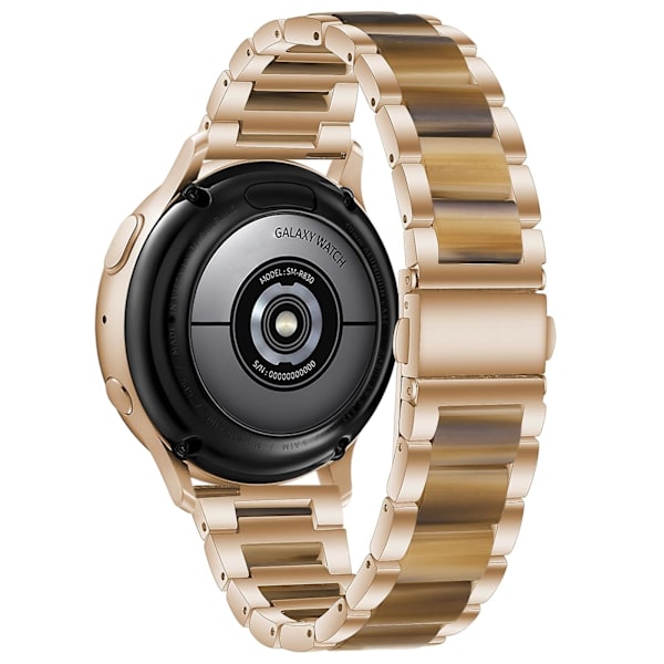 Rosaguld Brun Rosaguld Brun Metal Tre Perler + Resin Rem kompatibel med Huawei Watch Gt 3 42mm / Watch Gt 2 42mm