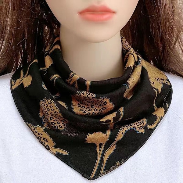 Dame falsk krage Avtakbar halv Silkeskjerf Klimaanlegg [One pack] Leopard Print