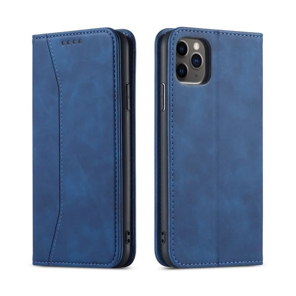 Etui til iPhone 16 Pro, blå flip business pung med kortholder