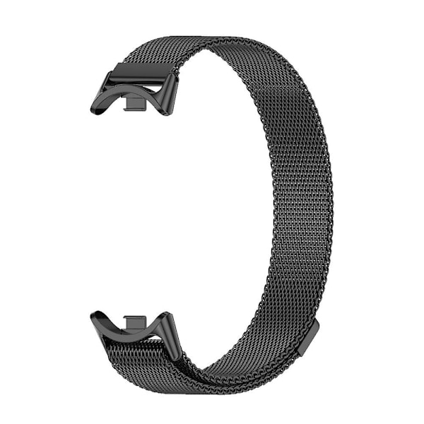 Musta Mijobs Milan magneettinen metallinen ranneke, yhteensopiva Xiaomi Mi Band 8:n kanssa