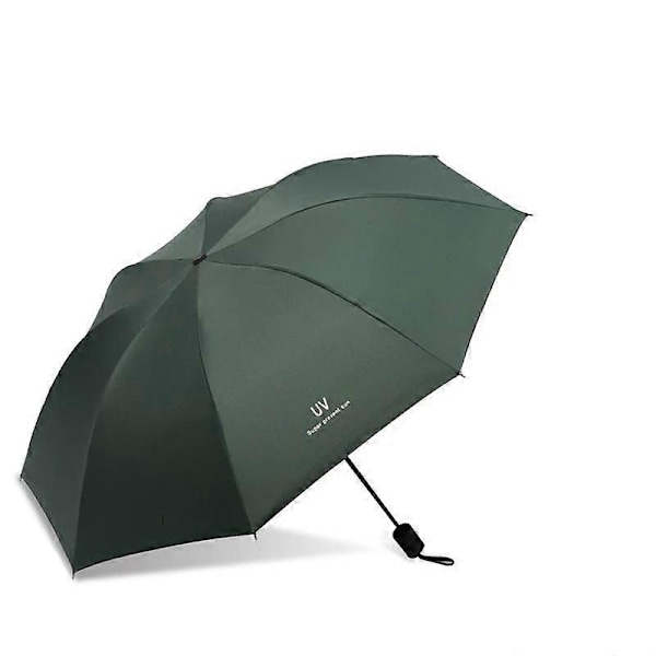 Paraply Anti UV Regn Sol Paraply Vindtæt Moderne Bærbar Sammenklappelig Dame Herre Parasol Paraply Black check