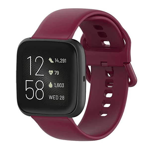 Vinrød Vinrød 23mm Farget Spenne Silikon Armbåndsrem Klokkebånd kompatibel med Fitbit Versa 2 / Versa / Versa Lite / Blaze, Størrelse: S