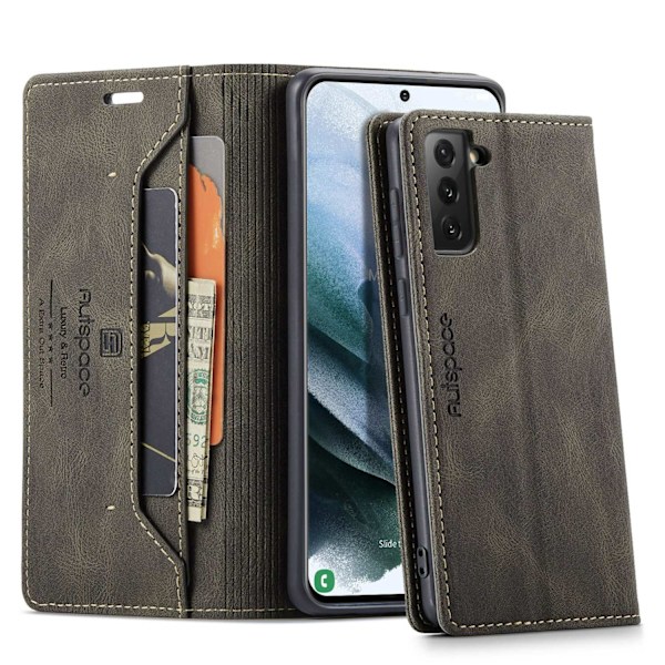 Etui til iPhone 13 Pro Brun Flip Wallet med Kortholder Magnetisk