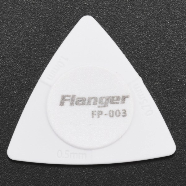 Nya Flanger 10 st Triangel-gitarrplockar 1,0 0,75 0,5 Mm i PC + Abs Vit