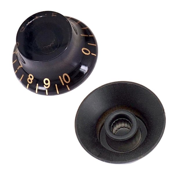 3x4x Gitar Volum Tone Kontrollknotter for LP Gitar Svart Gull Ord