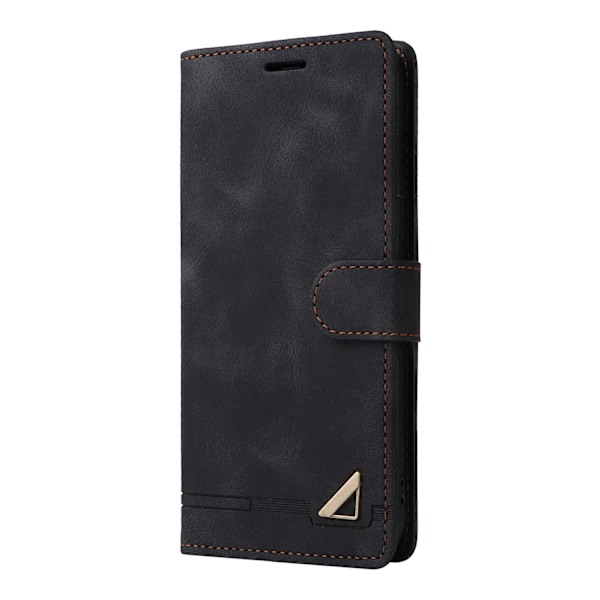 Etui til iPhone 14 Plus, svart, myk lommebok med kortholder, magnetisk flip